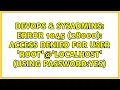 ERROR 1045 28000 Access denied for user root localhost using Password YES