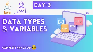 Day-3 Data Types and Variables JAVA Tutorial JAVA Full Course