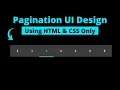 How to create the Pagination Using HTML and CSS CSS Pagination UI Design