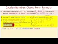 lec41 Catalan Numbers - Derivation of Closed Form Formula