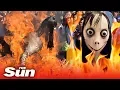Download Lagu Momo effigy burned at the stake | Momo Challenge