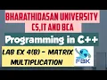 Lab Exercise 4 b - Matrix Multiplication Operator Overloading