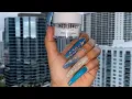 Modelones x Pantone Color Institute Blue Coffin Acrylic Nails Acrylic Nails Natali Carmona