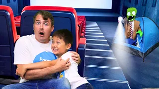 Papa Joel Learns Zombie Camping in the Movie Theater Rules