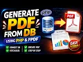 Generate PDF from Database using PHP FPDF Tutorial