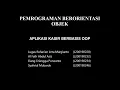 Pemrograman Berorientasi Objek APLIKASI KASIR BERBASIS OOP