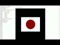 create a Japan flag with python