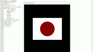 create a Japan flag with python