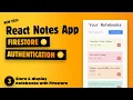 Build a Notes App with React Firebase - Store display notebooks with Firestore