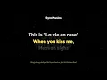 Emily Watts - La Vie En Rose | Karaoke - Lyrics - Instrumental