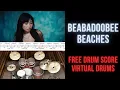 Download Lagu beabadoobee - Beaches (Drum Transcription Sheet Music Score, Virtual Drums)