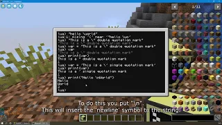 ComputerCraft Lua 1-8 Fundamentals User Input String Manipulation