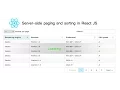 Server-side paging and sorting in React JS