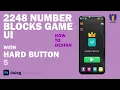 2248 Number Blocks Game UI with Hard Button | Game UI Tutorial in Photoshop.