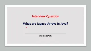 What are jagged arrays in java