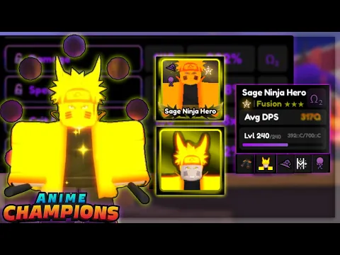 Download MP3 ⚡Showcasing *NEW* Maxed Sage Ninja Hero FUSION in Anime Champions | Update 19