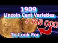 1909 Lincoln Wheat Penny Varieties worth Money to Look For List