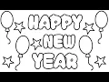 HAPPY NEW YEAR COLORING FOR KID S NEW YEAR SPECIAL FOR KID S COLOURING PLUS ENGLISH