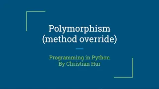 Python Polymorphism