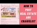 How to Post Real Estate Ads on Craigslist Real Estate Housing Ads CL Without Getting Flagged