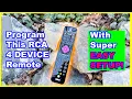 Setup and Program this 4 Device Universal Remote to YOUR Devices