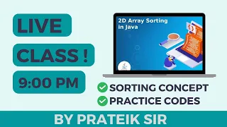 SEARCHING CONCEPT PRACTICE CODES ARRAY 2D ARRAY Computer class 11 12 ISC ICSE JAVA by prateik sir
