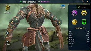 Raid Shadow Legends Hero Showcase Metalshaper lv 60
