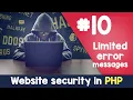 Login error messaging PHP Website Security hacking protection Quick programming tutorial