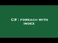 C foreach with index