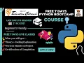 Free 7 Days Python Bootcamp Course Work on Hands on Projects How to learn Python Programming