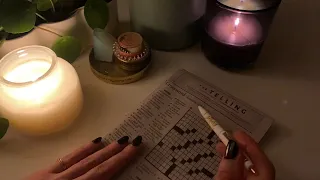 ASMR Solving a Crossword Puzzle Soft Spoken