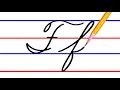 letter F cursive handwriting practice