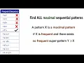 Find All Frequent Maximal Sequential Patterns PrefixSpan Walkthrough