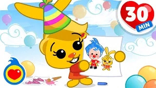 Plim Plim Y Acuarella 🐰🎶 Canciones Infantiles Para Cantar Y Jugar (30 Min) | Plim Plim
