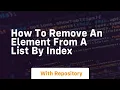 how to remove an element from a list by index