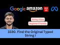 Find the Original Typed String I LeetCode 3330 String Easy Beginner Friendly