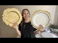 Closer Look at Gold Charger Plates - Perfect for Parties Events