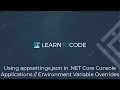 Using appsettings json in NET Core Console Applications Environment Variable Overrides