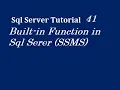 Built-in Function in Sql Serer SSMS