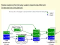 Mass Balance for Binary VLE Interactive Simulation