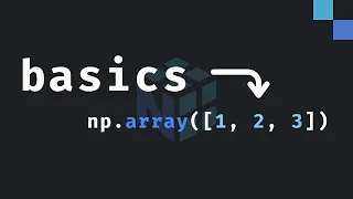 1 Learn the array basics in NumPy