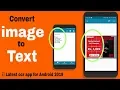 How to convert image to text on mobile latest ocr app for Android 2019