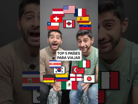 Top 5 Países Para Viajar 🛩🌎 #sisomosgemelos #viaje #costarica #colombia #mexico #viajes