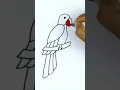 Lagu Draw a Tia bird 🦜 #shorts #art #artisanbd #satisfying