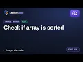 Check if array is sorted the Intuition Python Code DSA
