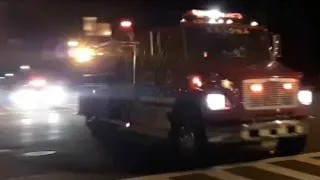Steuben County Engine 86 Chief 44 Responding To Working Trailer Fire