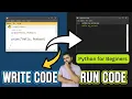 How to Write Save and Run Python Code IDLE Command Prompt