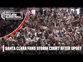 Santa Clara fans STORM THE COURT AFTER UPSETTING NO 23 GONZAGA ESPN College Basketball