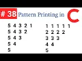 Reverse Right Angled Triangle Pattern in C pattern printing Program in C Number Pattern in C