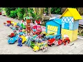 Download Lagu WADIDAW !! Mobil Truk Tronton Panjang Bongkar Mainan Mobil Mobilan Truk Molen, Truk Mixer, Excavator